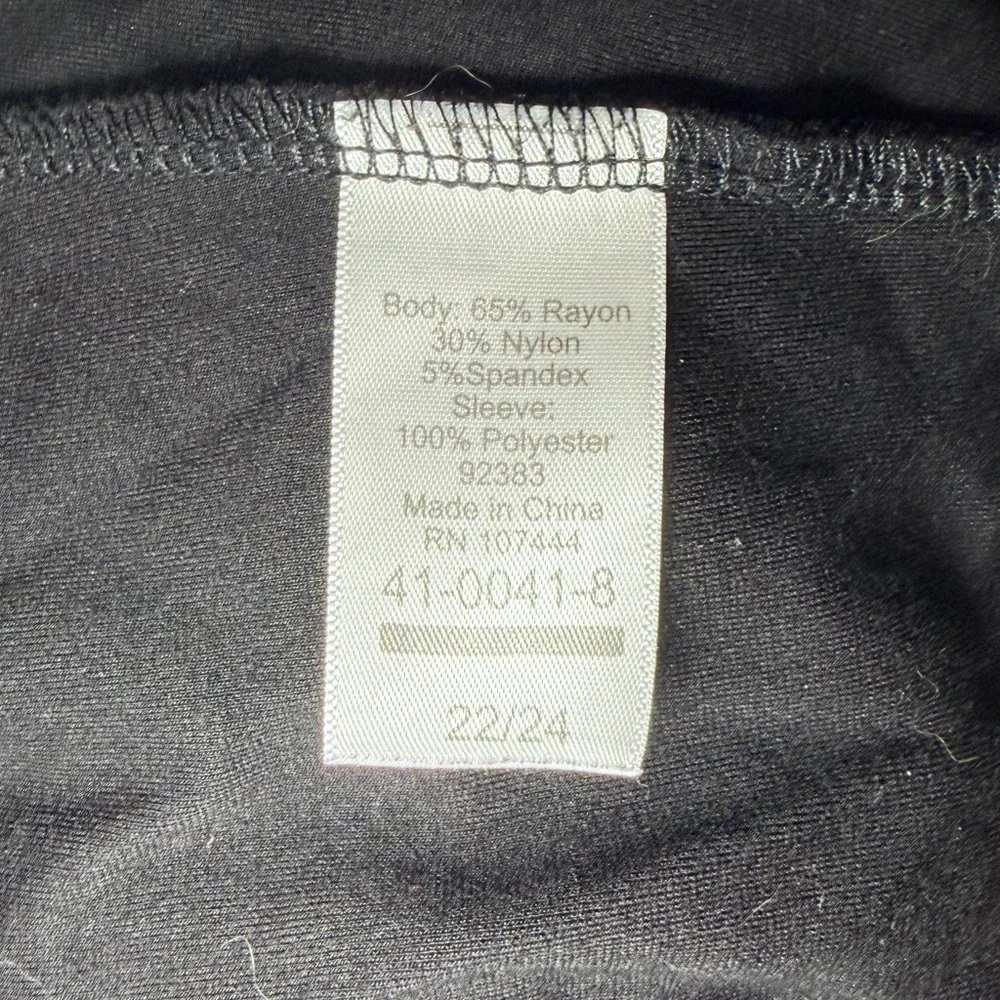 Jessica London Black Long Sleeve Smocked Detail Top - Picture 4 of 7